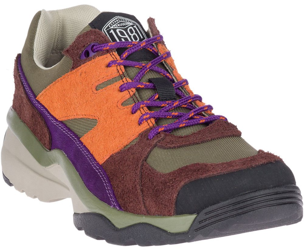 Merrell Sneakers Brown/Orange - Boulder Range - Mens 38ATYIHPS